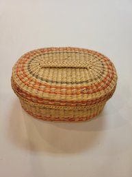 Authentic Handmade Native American Straw Grass Brasket