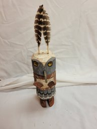 Authentic Handmade Native American Carved  Small Totem