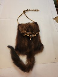 Authentic Handmade Native American Fischer Cat Shoulder Bag