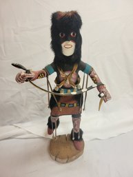Authentic Native American Handmade Wooden Warrior Doll