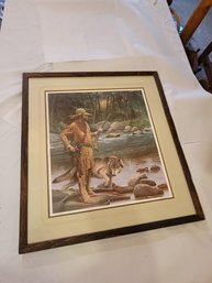 Frontiersman With Wolf Signed Numbered Print
