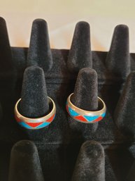 Native American Made Sterling Rings Sized 11-12
