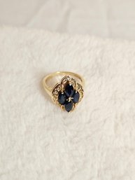 14k Gold Ring With Sapphires