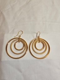 14k Gold Circle Earrings