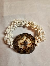 Vintage Seashell Bracelet White Moonshell