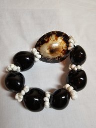Vintage Moonshell Bracelet With Kukui Shells