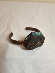 Copper And Agate Band Bracelet