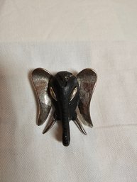 Vintage Razza Black Elephant Brooch
