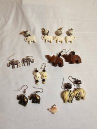 Pierced Elephant Earrings Lot