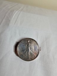 1991 Walking Liberty Silver Dollar Money Clip