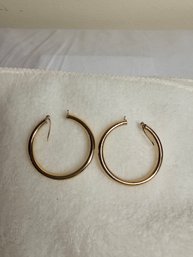 14k Gold Circle Earrings