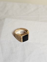 10k Gold With Onyx Men's Ring