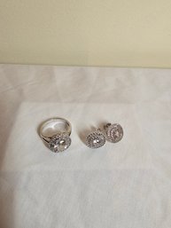 Sterling Earrings And Ring Combo