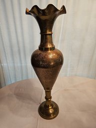 Large Vintage Brass Vase
