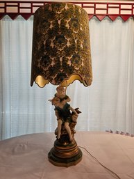 Art Nouveau Lamp Signed LF Moreau
