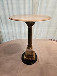 Small Marble Top Column Table