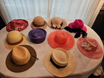 10 Vintage Women's Hats Lot