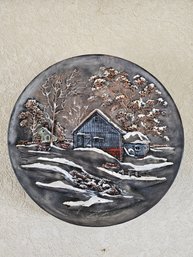 Ceramic Painted House Wall Hanging