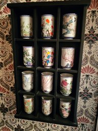 Painted Japanese Cups Display