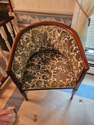 Vintage Tufted Barrel Armchair