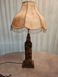 Vintage Plaster Buddha Lamp