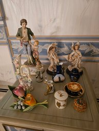 Porcelain Lot On Cabinet