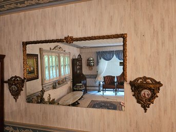 Mirror And Decorative Shelfs