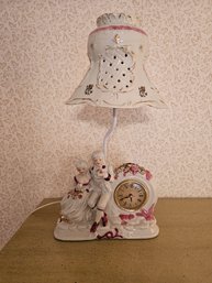 Porcelain Clock Lamp