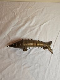 Vintage Brass Articulated Good Luck Fish