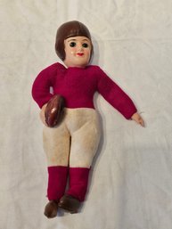 Vintage Celluloid Football Player Doll