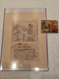 Bowman Winning The West A22 Trading Card With Original Pencil Sketch