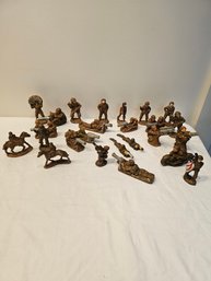 Molded Composite Toy Soldiers Lot Of 25
