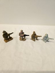 Small Plastic Soldiers Mixed Lot Of 4