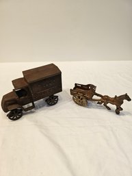Cast Iron Coal Cart And Moving Truck