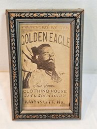 Golden Eagle Clothing Company Original Jesse James Dead Body Photo Advertising Card