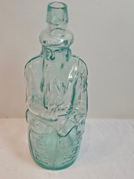 Antique Poland Spring Water Glass Bottle With Figural Moses