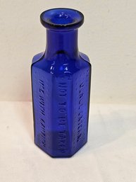 Cobalt Blue Poison Bottle Rico On Bottom