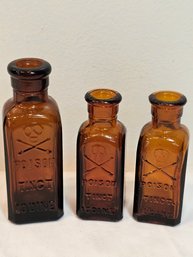Tincture Of Iodine Amber Glass Poison Bottles