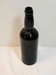 Antique Olive Glass Liquor Bottle