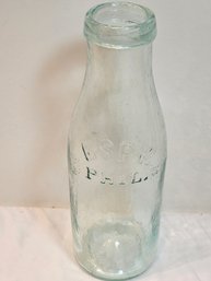 Antique Glass Milk Bottle Marked Espy Philadephia