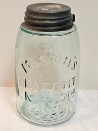 Antique No 7 Masons Jar With Lid
