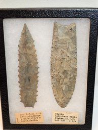 Pair Of Arrowheads In Case
