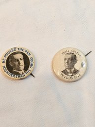 Woodrow Wilson Campaign Buttons