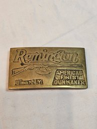 Remington Vintage Brass Belt Buckle