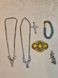 Vintage Rhinestone Jewelry Lot