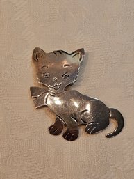 Sterling Cat Pin/Pendant