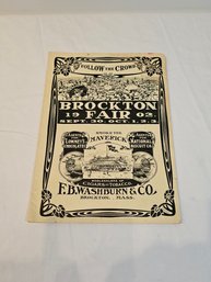 Brockton Fair Program Book 1902