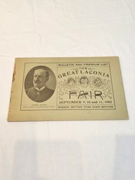 Laconia Fair Program Book 1902