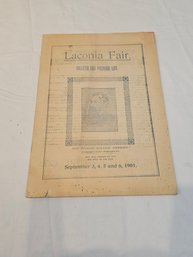 Laconia Fair Program Book 1901