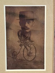 Framed Old Time Cycling Photo